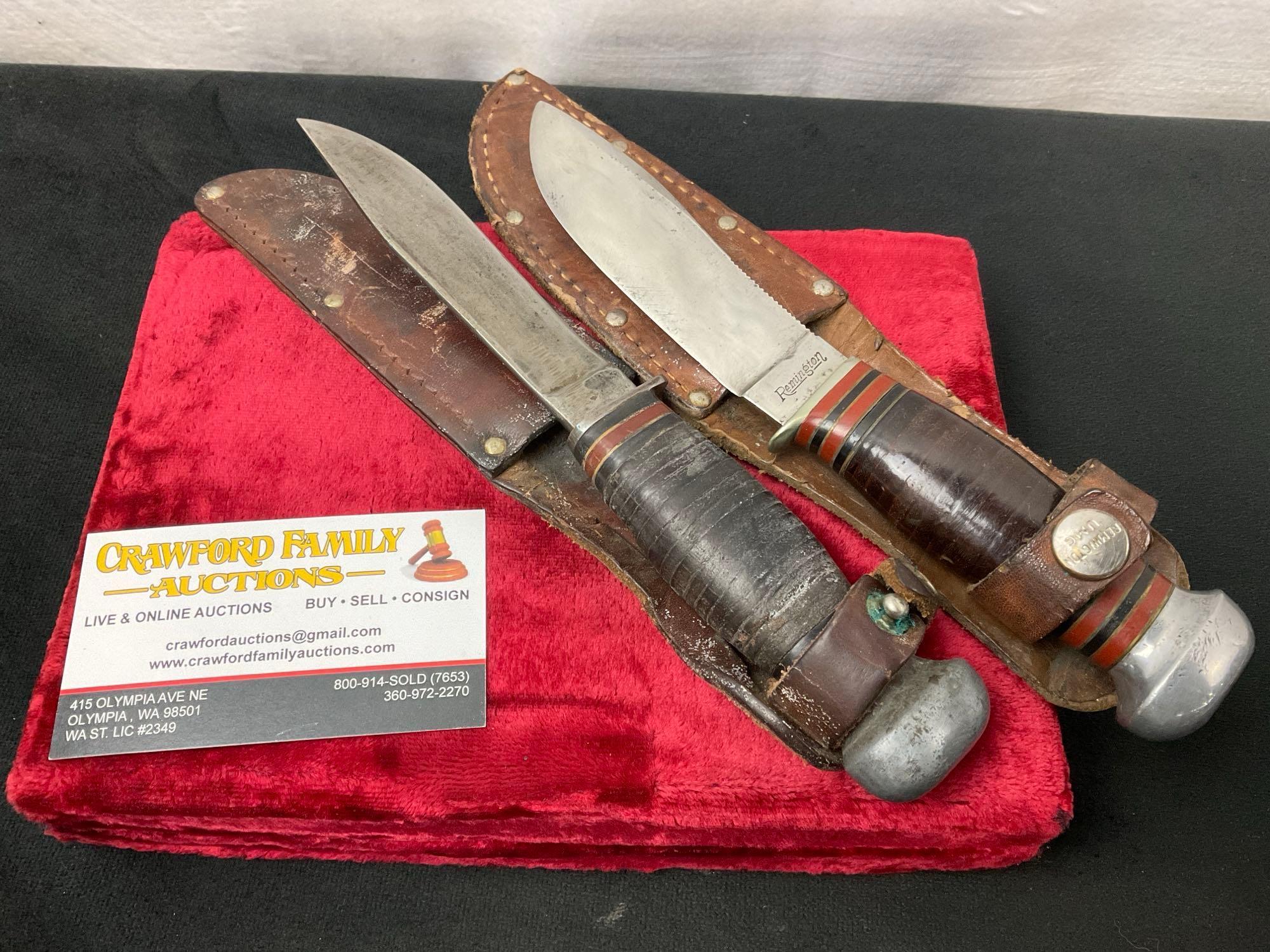Pair of Vintage Remington Fixed Blade Knives, Proxibid