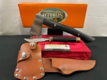 NIB Marbles Belt Axe & Knife no. 171 Set, Leather