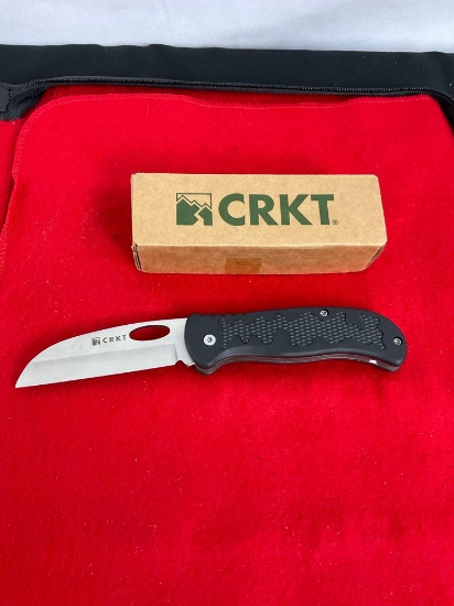 CRKT Edgie Self Sharpening Folding Blade Pocket Knife w/ Black Handle - See pics