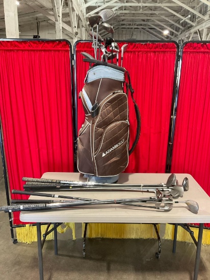 Adam's Golf Bag & Collection of 29 Assorted Clubs + Auction Information