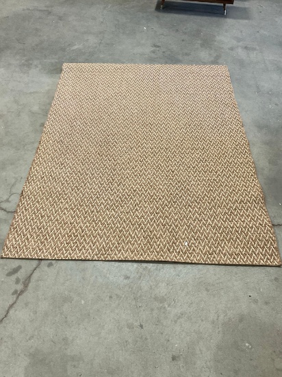 Brown Weave Area Rug - 6'9" x 5'2" - Good condition