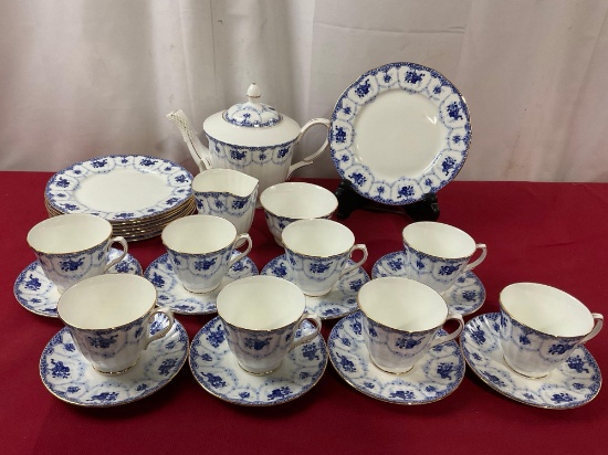 What Is Gilt Rim Vintage Exquisite Duchess Bone China Genevieve Pattern, 27 pieces, gilt ...