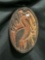 Vintage Carved Oval Heron Piece, Made by Brazilian Artist Paulo Silva, approx 11h x 7w inches