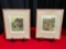 2 pcs Vintage Framed Original Pen & Ink Drawings 