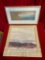 2 pcs Framed Art Pieces. Watercolor Print 