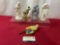 5 marked Parakeet/bird Statues, Goebel Hummel CV95, Rosemeade, Royal Copley, pair of Czechoslovak...