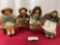 Folk Art Miniature Figures, Ladie & Friends, & more, set of 6 pieces, farming & animals