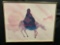 Framed Print Southwestern Art titled Native American Woman on Horse by J.C. Madden, 22.5h x 28w i...
