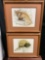 Framed Pair of Wildlife Colored Pencil (?) Drawings, Fox & Raccoon, 18.5h x 22.5w inches