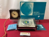Seiko Transistor Clock Global Time #TTZ-140 w/Original Box & Telechron Household Timer model 8H55
