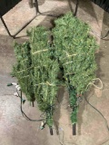 3 pcs Artificial Prelit 8 Foot Christmas Tree. Tested, Doesn't Turn On. As Is. See pics.