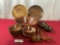Assortment of Wooden Dinnerware, Salad Bowl & Spoons, 8 Bowls, pair of Serving Platters, 2 bowls