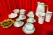 17 pcs Vintage China Ceramic Tea Set Assortment incl. Saucers, Cups, Teapot. See pics.