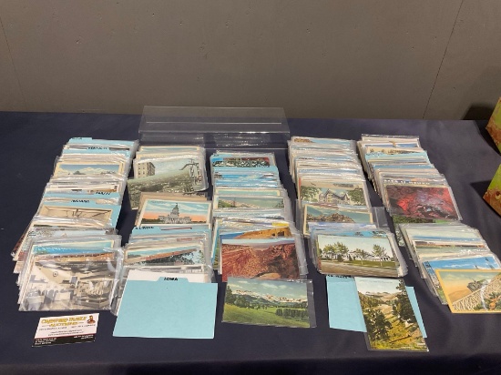 Shoebox size Collection of US State Postcards from 200+ in each from ...