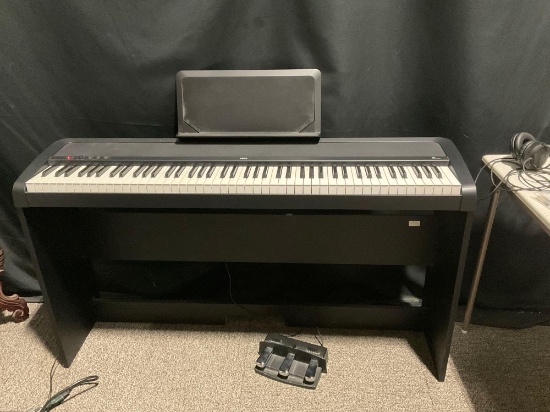 Korg Model B1 Digital Piano, 88 Key, tested & working w/ pedals, stand & Audio Technica Headphones