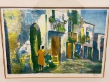 Framed Artist Proof Lithograph, by Jose Luis Florit Rodero 25h x 30w inches