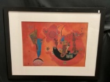 Framed Print of Wassily Kandinsky Picture For and Against, approx 26h x 34w inches