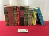 Asst Novels w/ Some in Gilt Covers, War & Peace, The Bros Karamazov, 2 Carolyn Keene, & more