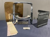 PIeces of a 1950s Vintage Seeburg Jukebox, Bracket, Back & Front Plates, no electronics