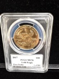 2017-W Proof First Strike $ 50 Dollar Gold Eagle 1 OZ coin #-d 1of 503 August St Gaulden's series