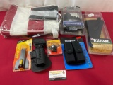 New Blackhawk Nylon Holster, Pistol Magazine Holder, 2 Glock Holsters & Large US Flag