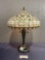 Tiffany Style Stained Glass Lamp, 22h x 14.5w x 14.5d inches, tested and working
