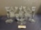 6 Fine Cut Crystal Glass Pieces, Missing Prisms, some chipping, Candelabras, Candleholders