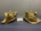 Pair of Mid Century Cast Brass Conch Shells, Large approx 12 inches long