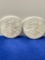2 X 2017 Uncirculated .999 Silver 1 oz. American Eagles nice coins