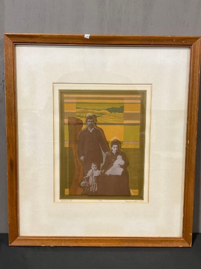 Unique Abstract Expressionist Litho Signed & #d 2/19 piece titled Beginnings by Marilyn Loft 1974