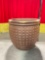 Umber Brown Terra Cotta Garden Planter Pot w/ Dimple Pattern. Very Good Condition. See pics.