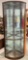 Modern Home Meridian Corner Curio Cabinet w/ Glass Front & Shelves. Tested, Works. See pics.