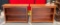 Pair of Handsome Modern Shaker Style Cherry? Wood Finish 2-Shelf Bookcases. See pics.