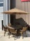 8 pcs Outdoor Patio Set w/ Treasure Garden Umbrella & Jensen Jarrah Teak Furniture. See pics.