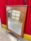 Modern Mission Style Wall Mirror in Oak Finish Frame. Excellent Condition. 36.5
