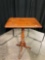 Antique mid-1800's Queen Anne candle stand in fair cond, lovely patina