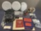 Eastman Kodak Co Film Cans & Reels, 2 Radio Booklets, Light Meter, & AVComm pair of Headphones