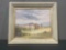 Framed Signed Watercolor on Board by Willy Petersen Fagerstam (1897-1993) 22.5h x 26.5w x 2.5d inch