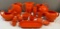 16 pcs Carrot Orange Fiesta Ware Ceramic Dish Assortment. Excellent Condition. See pics.