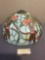 Faux Stained Glass Dragonfly Pattern Lamp Shade in the style of Tiffany, 9.5h x 16d inches