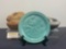 Fenton Bunny Dish, New York World Fair 1939 Plate & Greek Keramikos Lidded Bowl & Bowl