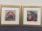 Framed Pair of Cynthia Davis Prints, Fiesta Medley & Fiesta Potpourri, signed, 10 x 10 x 2.5 inches