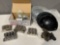 8 pcs Vintage Car Accessories & Parts. 1940s Ford Head Light Buckets, & More! See pics.