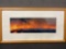Framed Panoramic Photo Print titled Burning Field, Saline Co, Kansas, signed by artist, 13h x 25w...
