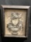 Vintage Framed Cherub Shadowbox, 3D Print, signed by artist, 13h x 10.5w inches