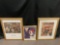 Set of 3 Framed Renoir Poster Prints, largest is 32h x 25.5w inches