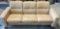 EKORNES Stressless Reclining Beige Leather 3-Seat Sofa. Excellent Condition. See pics.