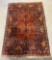 Burnt Orange Persian?Wool Pile Tapestry Rug. Measures 52