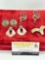 three sets of vintage sterling silver earrings & 1 brooch 56.88 Grams