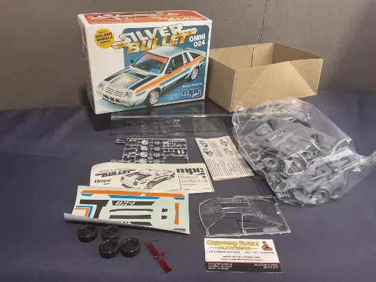 Vintage 1981 Silver Bullet Omni 024 Dodge Car, MPC 1/25 Scale Model Kit, NIP
